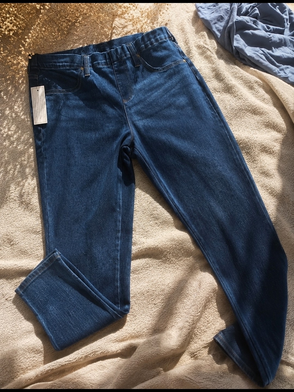 2X (18X - 20W) Dark Blue Stretch Denim Jeggings Jeans Leggings Brand New